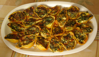 Ricetta Conchiglioni ripieni Ricotta e Spinaci