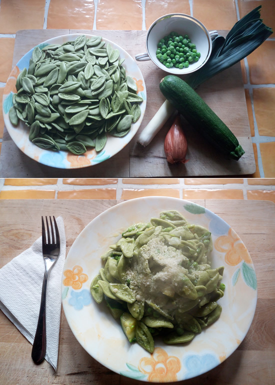 La ricetta della pasta foglie di ulivo