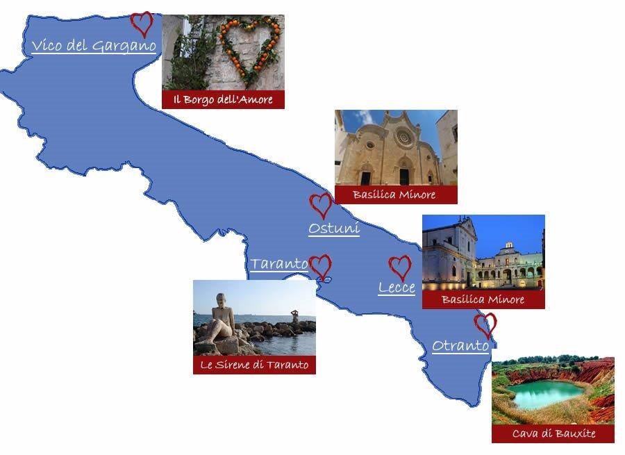 Itinerario tra i luoghi più romantici della Puglia